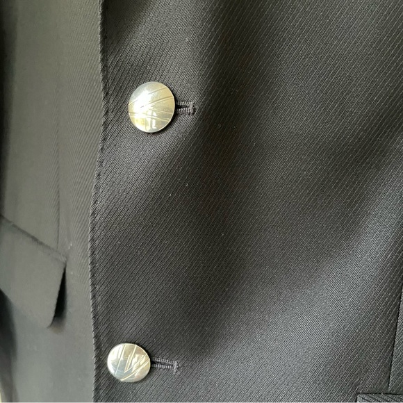 Versace Mens Black 100% Wool Single Breasted Blazer - Picture 9 of 16